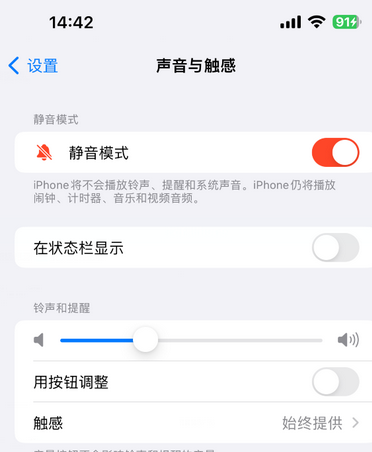 泸州苹果15Pro维修网点分享iPhone15Pro系列机型中隐藏静音图标 